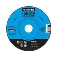 Круг шлифовальный по металлу Foxweld Ferrline Energy (125x6x22.2 мм, A30TBF)