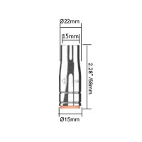 Сопло газовое горелки PARWELD BZL SB250A/SB350W (бутылочное, d=15x58 мм)