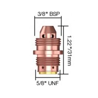 Адаптер для газовой линзы PARWELD (d=1.6-3.2мм, 3/8"BSP/5/8"UNFx31мм) PRO45