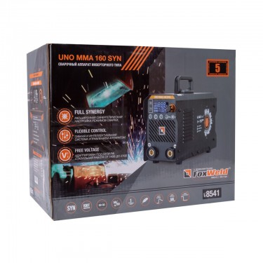 Сварочный инвертор FoxWeld UNO MMA 160 SYN (220В, 160А, ПВ 25°C=100%, 1 ...