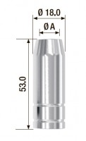 Сопло газовое для горелки Fubag FB 150 (d=16.0х53 мм, 2 шт.)