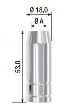 Сопло газовое для горелки Fubag FB 150 (d=16.0х53 мм, 2 шт.)