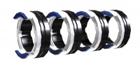 Ролики подающие EWM FE 4R 0.8-1.0MM/0.03-0.04 INCH BLUE/WHITE (сталь 0.8-1.0 мм, D=37 мм, V-паз, синий-белый, 4 шт.)