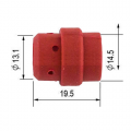 Диффузор газовый PARKER силиконовый красный L19,5мм - 240А (уп.-5 шт.) для горелок SGB2400