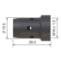 Диффузор газовый PARKER чёрный L28,0мм - 500А (уп.-10 шт.) для горелок SGB3800/4001/5000/5550