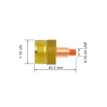 Корпус цанги для горелки PARKER DGT/SGT 9/20/20S/125M/250M/225F (1.6x40.5мм, станд. с увеличенной газ.линзой)