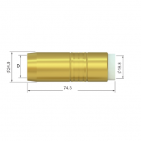 Сопло газовое для горелки PARKER BN/BNQ 400E (коническое, латунное, D19.0/74.3/2.95мм, упак. - 5 шт.)