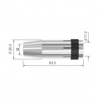 Сопло газовое PARKER для горелок SGB2400 (коническое, d=12.5x63.5x1.4xмм, упаковка - 5 шт.)