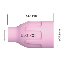 Сопло керамическое PARKER №12 для T3/T5W (d=19.0x51.5 мм, увеличенная газ.линза)