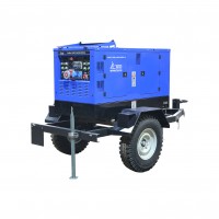 Дизельный сварочный генератор TSS DUAL DGW 28/600EDS-A (шумозащитный кожух, двухпостовой, на тракторном шасси)