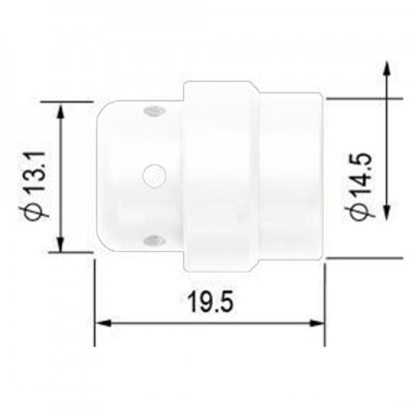 Диффузор газовый горелки Parker SGB2400 (240А, 19.5 мм, белый, керамический, упаковка 10 шт.)