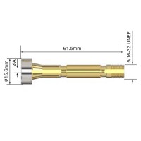 Корпус цанги горелки PARKER T2/T3W (d=3.2x61.5 мм, газ.линза)