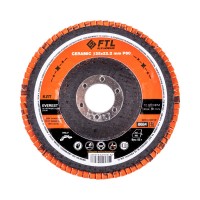 Круг лепестковый с керамическим абразивом FoxWeld FTL Everest P60 (125x22.2 мм, тип 27)