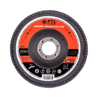 Круг лепестковый с керамическим абразивом FoxWeld FTL Everest P120 (125x22.2 мм, тип 29)