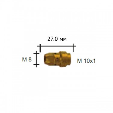 Вставка наконечника Abicor Binzel для WT540 MS (M10х1/M8, 27.0 мм)