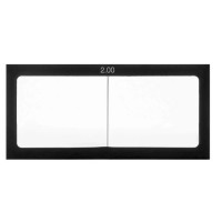 Линза диоптрическая ПТК 200 (+2, стекло, черная рамка, 108х50х4мм)
