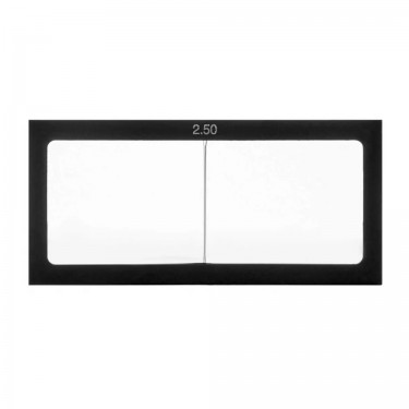 Линза диоптрическая ПТК 250 (+2.5, стекло, черная рамка, 108х50х4мм)