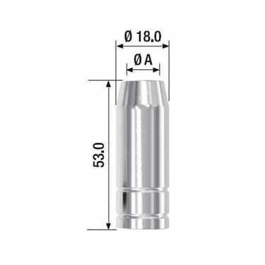 Сопло газовое горелки Fubag FB 150 (d=12.0х53 мм, упаковка 2 шт.)