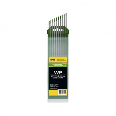 Вольфрамовые электроды КЕДР WP (d=2.4 мм, 175 мм, зеленый)
