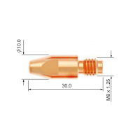 Контактный наконечник PARKER (d=1.0 мм, М8, 10x30 мм, CUCRZR под алюминий, упаковка 25 шт.)