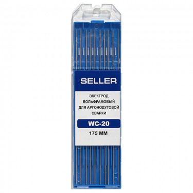 Электроды вольфрамовые SELLER WC20 (d=1.6x175мм, AC/DC, серый, упаковка 10шт.)