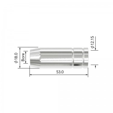 Сопло коническое горелки PARKER Uniarc SVA-UDU1500 (D12.0/53.0/0.93 мм, упаковка 5 шт.)