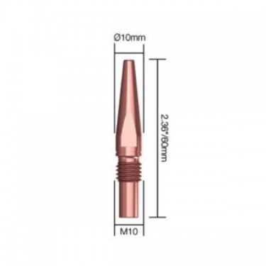 Контактный наконечник узкий PARWELD XP8 300A-450W (d=2.4мм, CuCrZr, M10x60x10мм)