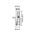 Сопло газовое горелки PARWELD BZL SB140A/SB150A (бутылочное, d=13x53 мм)