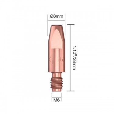 Контактный наконечник PARWELD BZL SB230A-350W (d=0.9мм, ECu, M6x28x8мм)