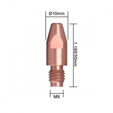 Контактный наконечник PARWELD BZL SB360A-SB501W (Al, d=1.0мм, ECu, M8x30x10мм)