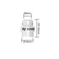 Диффузор газовый горелки PARWELD BZL SB240A/SB240W (9x20x14мм, белый)