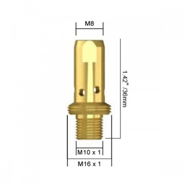 Держатель наконечника горелки PARWELD BZL SB380A (M8x36xM10x1, упаковка 5 шт.)