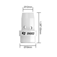 Диффузор газовый горелки PARWELD BZL SB400A (12x35x19мм, керамика)