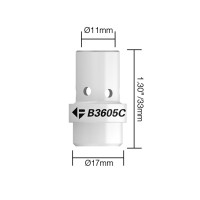 Диффузор газовый горелки PARWELD BZL SB360A (11x33x17мм, керамика, упаковка 5 шт.)