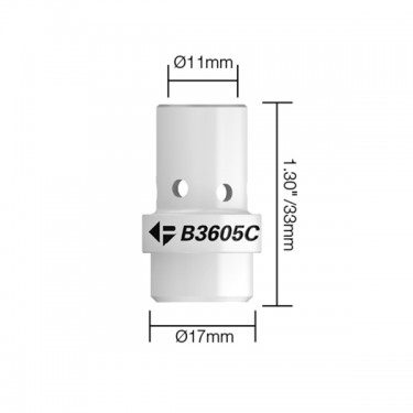 Диффузор газовый горелки PARWELD BZL SB360A (11x33x17мм, керамика)