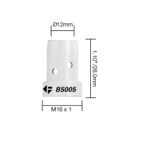 Диффузор газовый горелки PARWELD BZL SB380A/SB401W/SB501W (12x28xM16x1, белый)