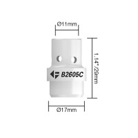 Диффузор газовый горелки PARWELD BZL SB260A (11x29x17мм, керамика, упаковка 5 шт.)
