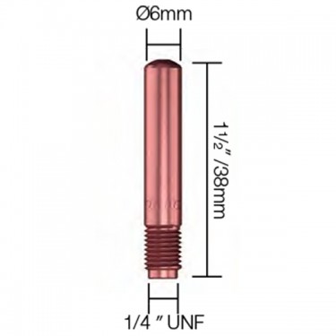 Контактный наконечник PARWELD TWC PA No-2/3/4 (d=1.6мм, ECu, 1/4