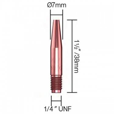 Контактный наконечник заостренный PARWELD TWC PA No-2/3/4 (d=1.2мм, ECu, 1/4