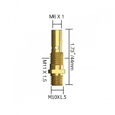 Держатель наконечника горелки PARWELD TWC PA No-1 (M6x44xM10x1.5, проволока 0.6мм, упаковка 5 шт.)