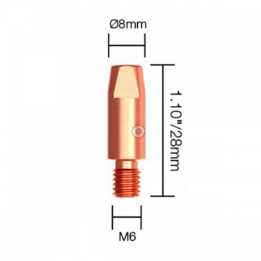 Контактный наконечник PARWELD KMP (d=0.8мм, ECu, M6x8x28мм)