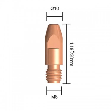 Контактный наконечник PARWELD PRO-FC LNE 350A/450A (d=1.2мм, ECu, M8x30x10мм)