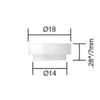 Изолятор сопла PARWELD (18x7x14мм) PRO/ECR/WP 9/20