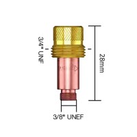 Газовая линза короткая PARWELD WLD (d=1.6мм, 3/8"UNEFx28мм)