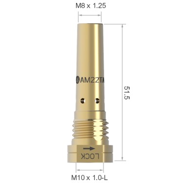 Держатель наконечника горелки Parker ARC M22/М22М (CuCrZr, M10x51.5мм, латунь, упаковка 5 шт.)