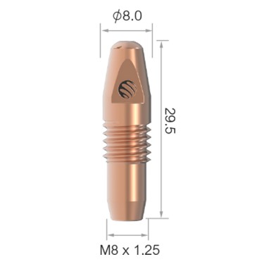 Контактный наконечник горелки Parker Arc M2/M2M/M22/M22M (d=1.2мм, ECu, M8x29.5, упаковка 10 шт.)