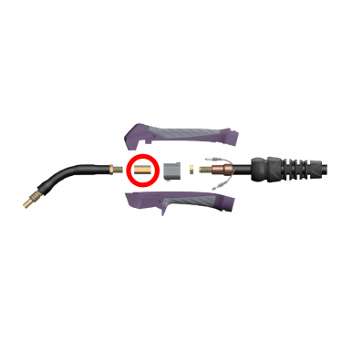 Шестигранный фитинг на гусак горелки PARWELD PRO 150A