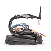 Горелка аргонодуговая FoxWeld SAGGIO TIG-18 FLEX 4м (350А, ПВ=100%, 35-50 мм², 5Pin, б/р (газ, вода), 1 кнопка, ж/о)