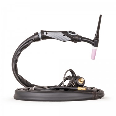 Горелка аргонодуговая FoxWeld SAGGIO TIG-26 FLEX U/D 8м (200А, ПВ=60%, 35-50 мм², 5Pin, 3 кнопки)