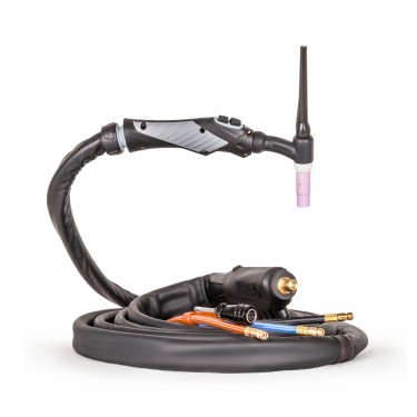 Горелка аргонодуговая FoxWeld SAGGIO TIG-18 FLEX U/D 4м (350А, ПВ=100%, 35-50 мм², 5Pin, 3 кнопки, ж/о)